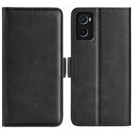 Oppo A76 / Oppo A96 Hoesje - MobyDefend Luxe Wallet Book Case (Sluiting Zijkant) - Zwart