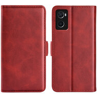 Oppo A76 / Oppo A96 Hoesje - MobyDefend Luxe Wallet Book Case (Sluiting Zijkant) - Rood