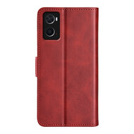 Oppo A76 / Oppo A96 Hoesje, MobyDefend Luxe Wallet Book Case (Sluiting Zijkant), Rood