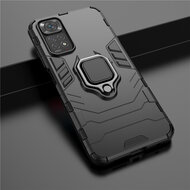 Xiaomi Redmi Note 11 / Note 11S Hoesje - MobyDefend Dubbelgelaagde Pantsercase Met Standaard - Zwart