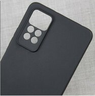 Xiaomi Redmi Note 11 Pro Hoesje - MobyDefend TPU Backcover - Mat Zwart