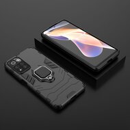 Xiaomi Redmi Note 11 Pro Hoesje - MobyDefend Dubbelgelaagde Pantsercase Met Standaard - Zwart