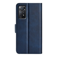 Xiaomi Redmi Note 11 Pro Hoesje, MobyDefend Luxe Wallet Book Case (Sluiting Zijkant), Blauw