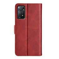 Xiaomi Redmi Note 11 Pro Hoesje, MobyDefend Luxe Wallet Book Case (Sluiting Zijkant), Rood