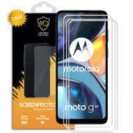 3-Pack Motorola Moto G22 Screenprotectors, MobyDefend Case-Friendly Gehard Glas Screensavers