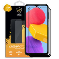 2-Pack Samsung Galaxy M13 / M23 screenprotectors, MobyDefend Gehard Glas Screensavers, Zwarte Randen