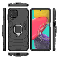 Samsung Galaxy M53 Hoesje - MobyDefend Dubbelgelaagde Pantsercase Met Standaard - Zwart