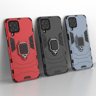 Samsung Galaxy M53 Hoesje - MobyDefend Dubbelgelaagde Pantsercase Met Standaard - Rood