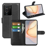 Sony Xperia 10 IV Hoesje - MobyDefend Kunstleren Wallet Book Case (Sluiting Voorkant) - Zwart