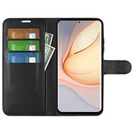 Sony Xperia 10 IV Hoesje, MobyDefend Kunstleren Wallet Book Case (Sluiting Voorkant), Zwart