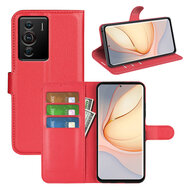 Sony Xperia 10 IV Hoesje, MobyDefend Kunstleren Wallet Book Case (Sluiting Voorkant), Rood