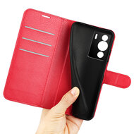 Sony Xperia 10 IV Hoesje - MobyDefend Kunstleren Wallet Book Case (Sluiting Voorkant) - Rood