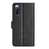 Sony Xperia 10 IV Hoesje, MobyDefend Luxe Wallet Book Case (Sluiting Zijkant), Zwart