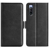 Sony Xperia 10 IV Hoesje, MobyDefend Luxe Wallet Book Case (Sluiting Zijkant), Zwart