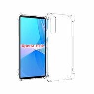 Sony Xperia 10 IV Hoesje, MobyDefend Transparante Shockproof TPU Gelcase, Verstevigde Hoeken, Volledig Doorzichtig