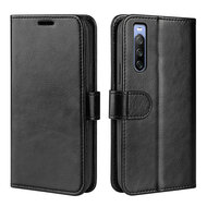 Sony Xperia 10 IV Hoesje, MobyDefend Wallet Book Case (Sluiting Achterkant), Zwart