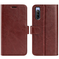 Sony Xperia 10 IV Hoesje, MobyDefend Wallet Book Case (Sluiting Achterkant), Bruin