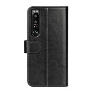 Sony Xperia 1 IV Hoesje - MobyDefend Wallet Book Case (Sluiting Achterkant) - Zwart