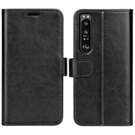 Sony Xperia 1 IV Hoesje - MobyDefend Wallet Book Case (Sluiting Achterkant) - Zwart