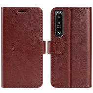 Sony Xperia 1 IV Hoesje - MobyDefend Wallet Book Case (Sluiting Achterkant) - Bruin
