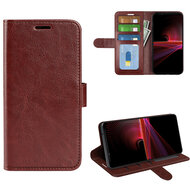 Sony Xperia 1 IV Hoesje - MobyDefend Wallet Book Case (Sluiting Achterkant) - Bruin