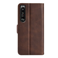 Sony Xperia 1 IV Hoesje - MobyDefend Luxe Wallet Book Case (Sluiting Zijkant) - Bruin