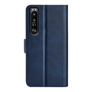 Sony Xperia 1 IV Hoesje - MobyDefend Luxe Wallet Book Case (Sluiting Zijkant) - Blauw