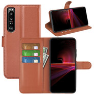 Sony Xperia 1 IV Hoesje, MobyDefend Kunstleren Wallet Book Case (Sluiting Voorkant), Bruin