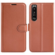 Sony Xperia 1 IV Hoesje - MobyDefend Kunstleren Wallet Book Case (Sluiting Voorkant) - Bruin