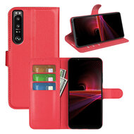 Sony Xperia 1 IV Hoesje - MobyDefend Kunstleren Wallet Book Case (Sluiting Voorkant) - Rood