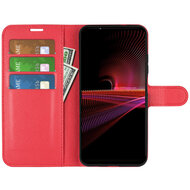 Sony Xperia 1 IV Hoesje - MobyDefend Kunstleren Wallet Book Case (Sluiting Voorkant) - Rood