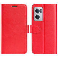 OnePlus Nord CE 2 Hoesje, MobyDefend Wallet Book Case (Sluiting Achterkant), Rood