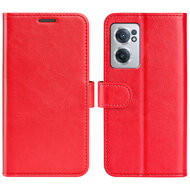 OnePlus Nord CE 2 Hoesje - MobyDefend Wallet Book Case (Sluiting Achterkant) - Rood
