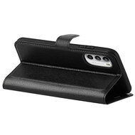 Motorola Moto G52 Hoesje, MobyDefend Kunstleren Wallet Book Case (Sluiting Voorkant), Zwart