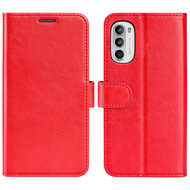 Motorola Moto G52 Hoesje - MobyDefend Wallet Book Case (Sluiting Achterkant) - Rood