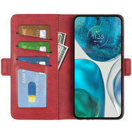 Motorola Moto G52 Hoesje - MobyDefend Luxe Wallet Book Case (Sluiting Zijkant) - Rood