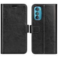 Motorola Edge 30 Hoesje, MobyDefend Wallet Book Case (Sluiting Achterkant), Zwart