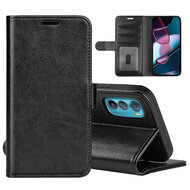 Motorola Edge 30 Hoesje, MobyDefend Wallet Book Case (Sluiting Achterkant), Zwart