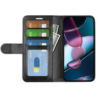 Motorola Edge 30 Hoesje - MobyDefend Wallet Book Case (Sluiting Achterkant) - Zwart