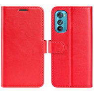 Motorola Edge 30 Hoesje - MobyDefend Wallet Book Case (Sluiting Achterkant) - Rood