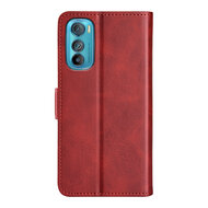 Motorola Edge 30 Hoesje, MobyDefend Luxe Wallet Book Case (Sluiting Zijkant), Rood