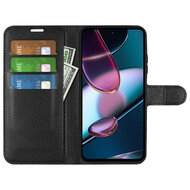 Motorola Edge 30 Hoesje - MobyDefend Kunstleren Wallet Book Case (Sluiting Voorkant) - Zwart