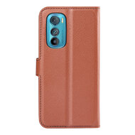 Motorola Edge 30 Hoesje, MobyDefend Kunstleren Wallet Book Case (Sluiting Voorkant), Bruin