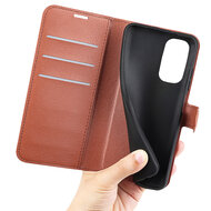 Motorola Edge 30 Hoesje - MobyDefend Kunstleren Wallet Book Case (Sluiting Voorkant) - Bruin