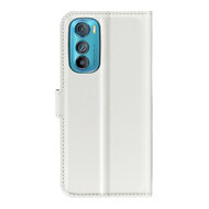 Motorola Edge 30 Hoesje, MobyDefend Kunstleren Wallet Book Case (Sluiting Voorkant), Wit