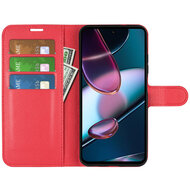 Motorola Edge 30 Hoesje, MobyDefend Kunstleren Wallet Book Case (Sluiting Voorkant), Rood