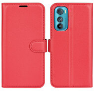 Motorola Edge 30 Hoesje, MobyDefend Kunstleren Wallet Book Case (Sluiting Voorkant), Rood