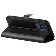 Samsung Galaxy M53 Hoesje - MobyDefend Kunstleren Wallet Book Case (Sluiting Voorkant) - Zwart