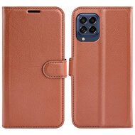 Samsung Galaxy M53 Hoesje - MobyDefend Kunstleren Wallet Book Case (Sluiting Voorkant) - Bruin