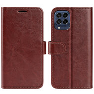 Samsung Galaxy M53 Hoesje - MobyDefend Wallet Book Case (Sluiting Achterkant) - Bruin